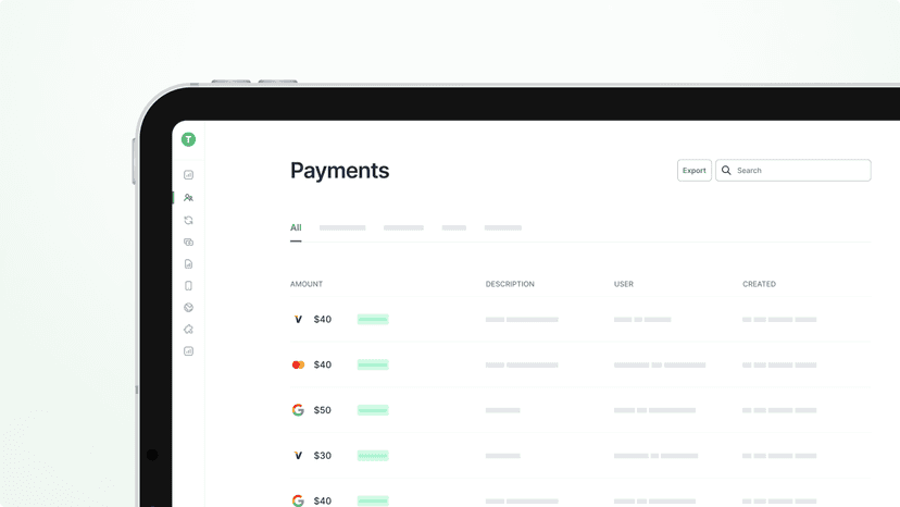 Payments software for telecom on a laptop screen
