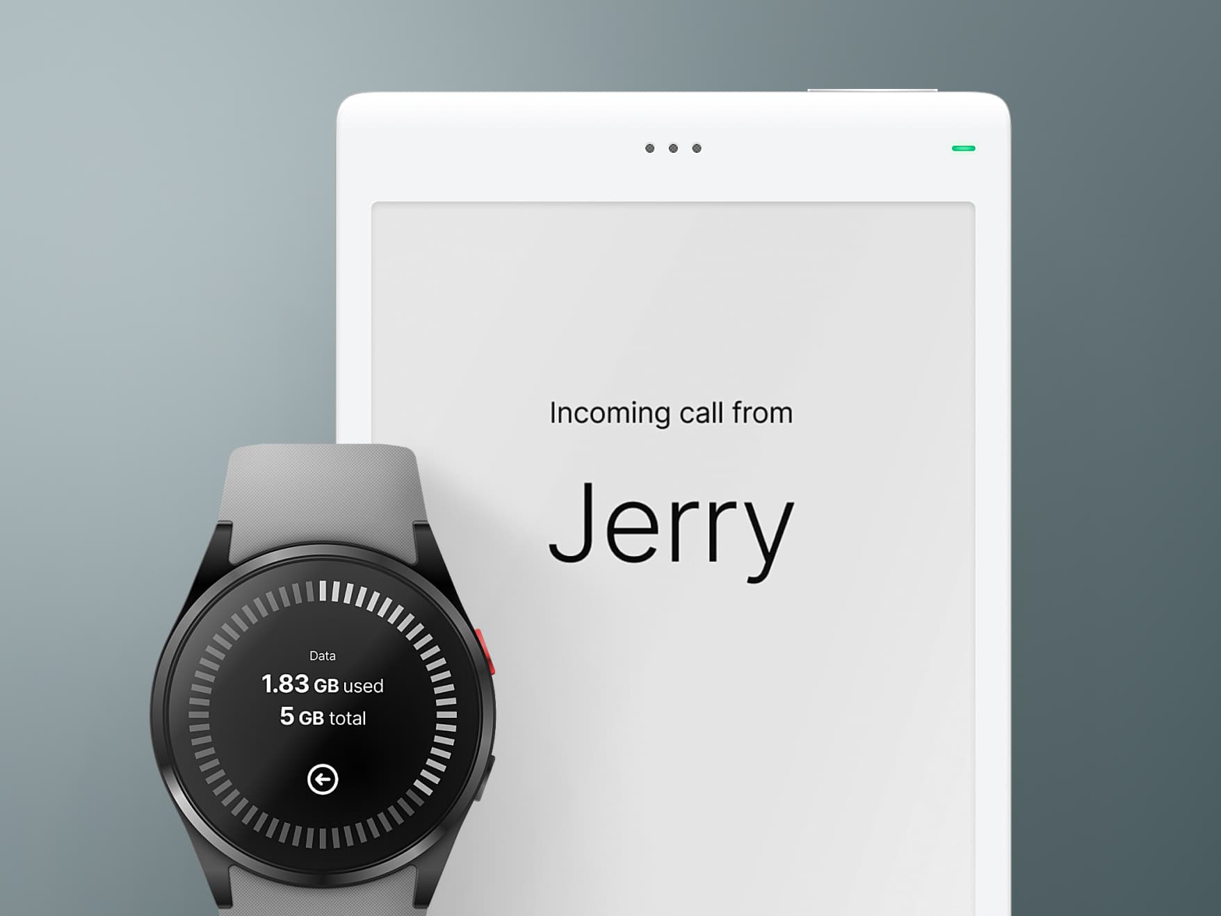 A smartwatch with embedded connectivity