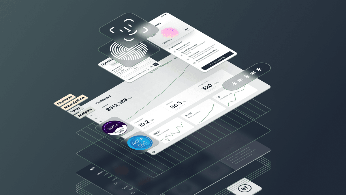 3D layered interface showing graphs, data, and security icons, illustrating a digital analysis and security concept on a dark background.